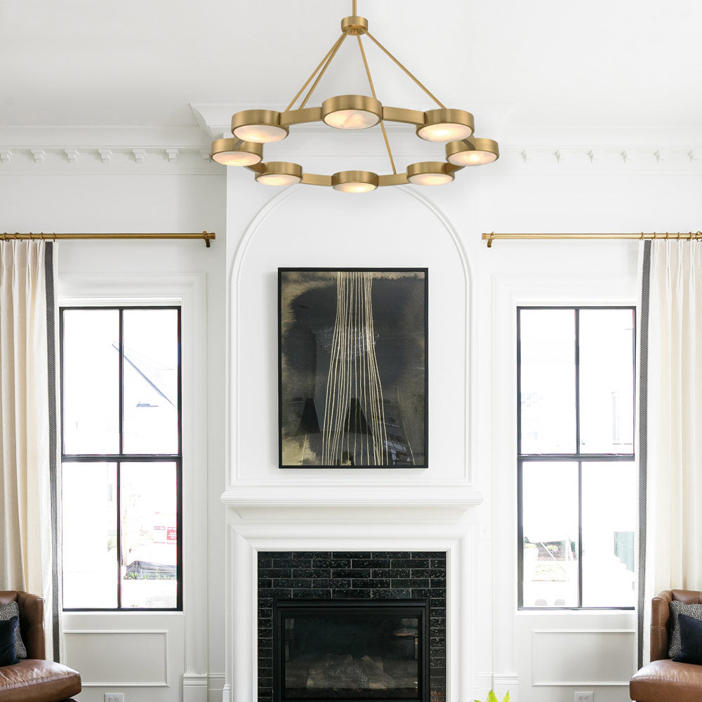 Orson Chandelier in living room.