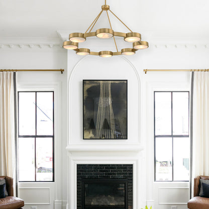 Orson Chandelier in living room.