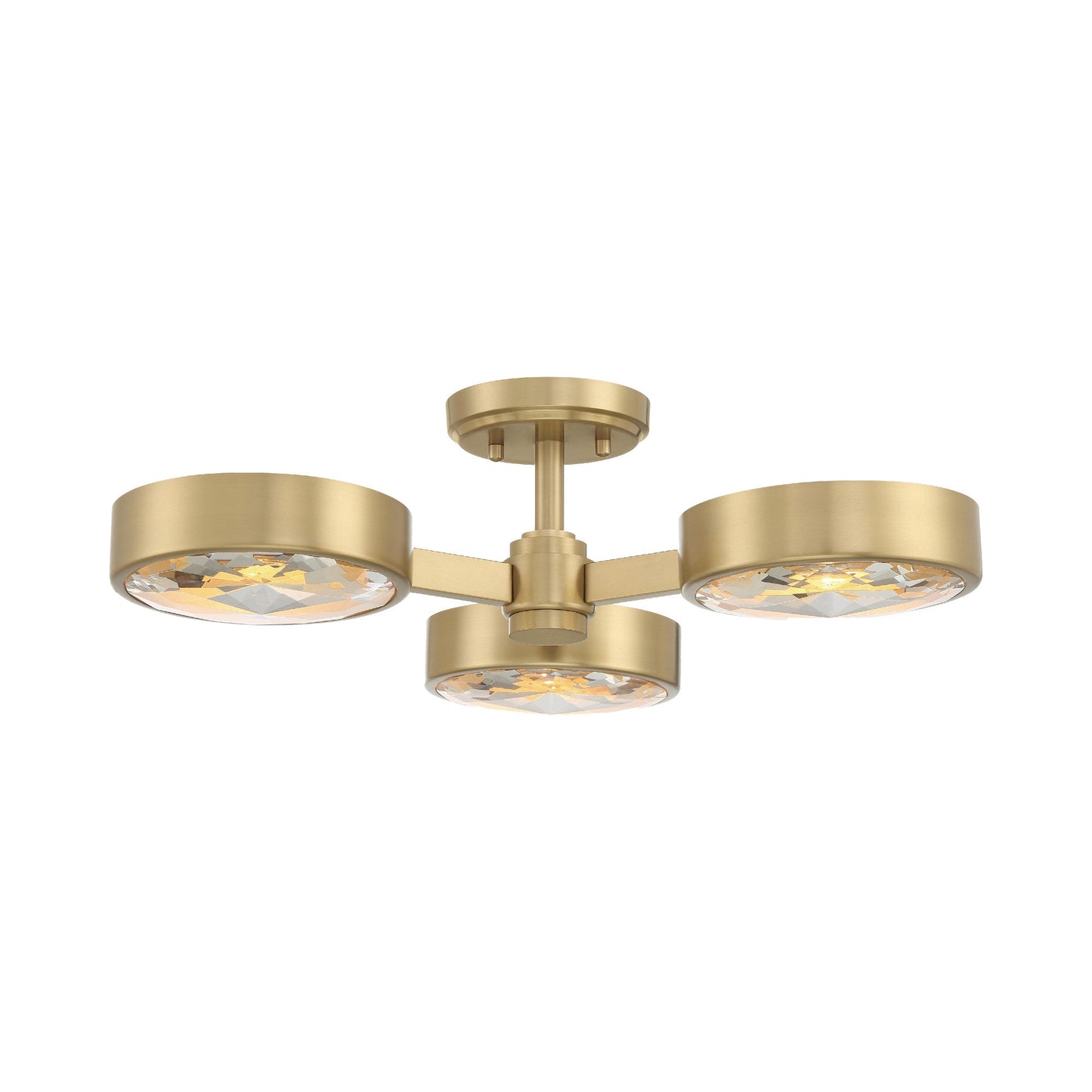 Orson Semi Flush Mount Ceiling Light in Crystal.
