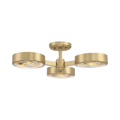 Orson Semi Flush Mount Ceiling Light in Crystal.