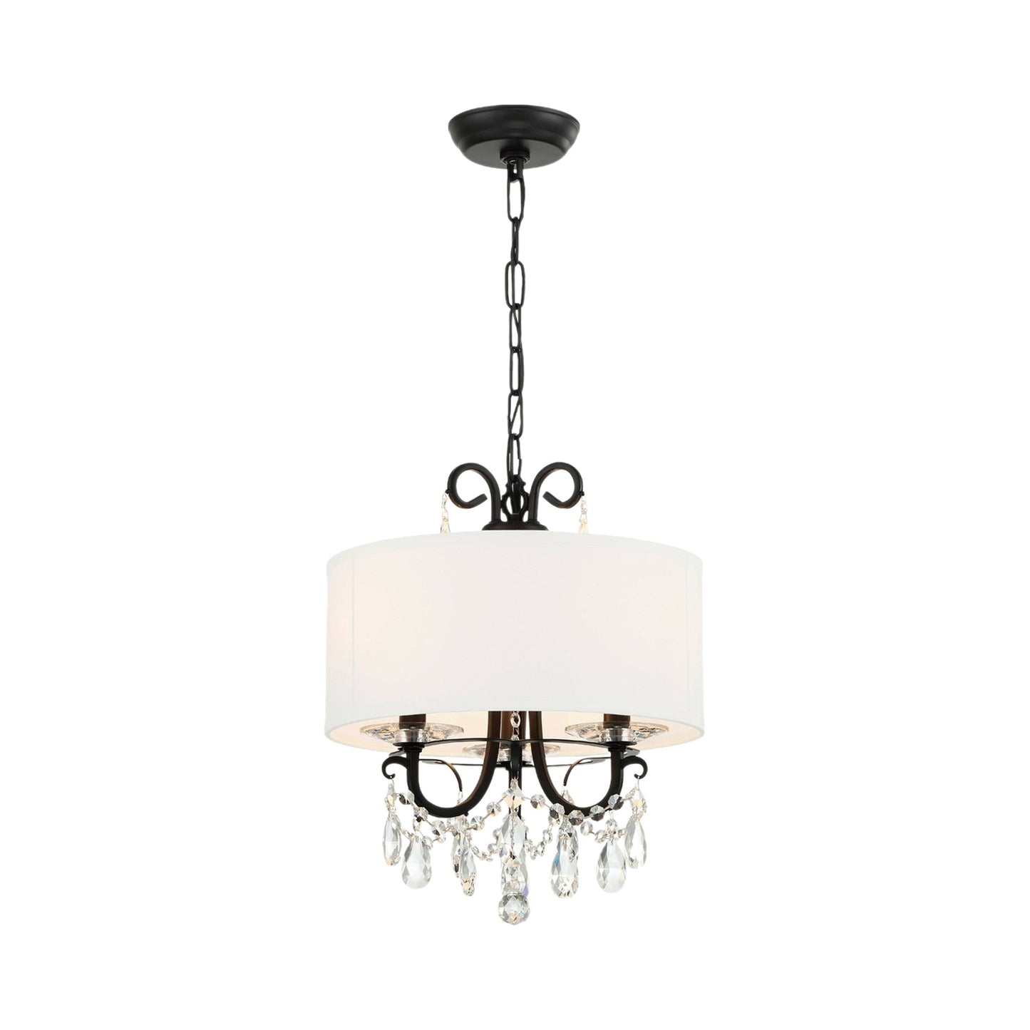 Othello Chandelier in Matte Black (3-Light) .