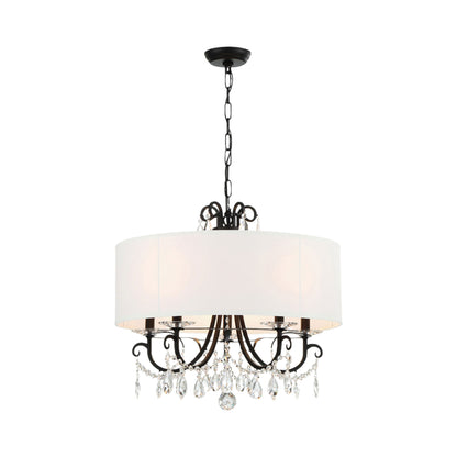 Othello Chandelier in Matte Black (5-Light) .