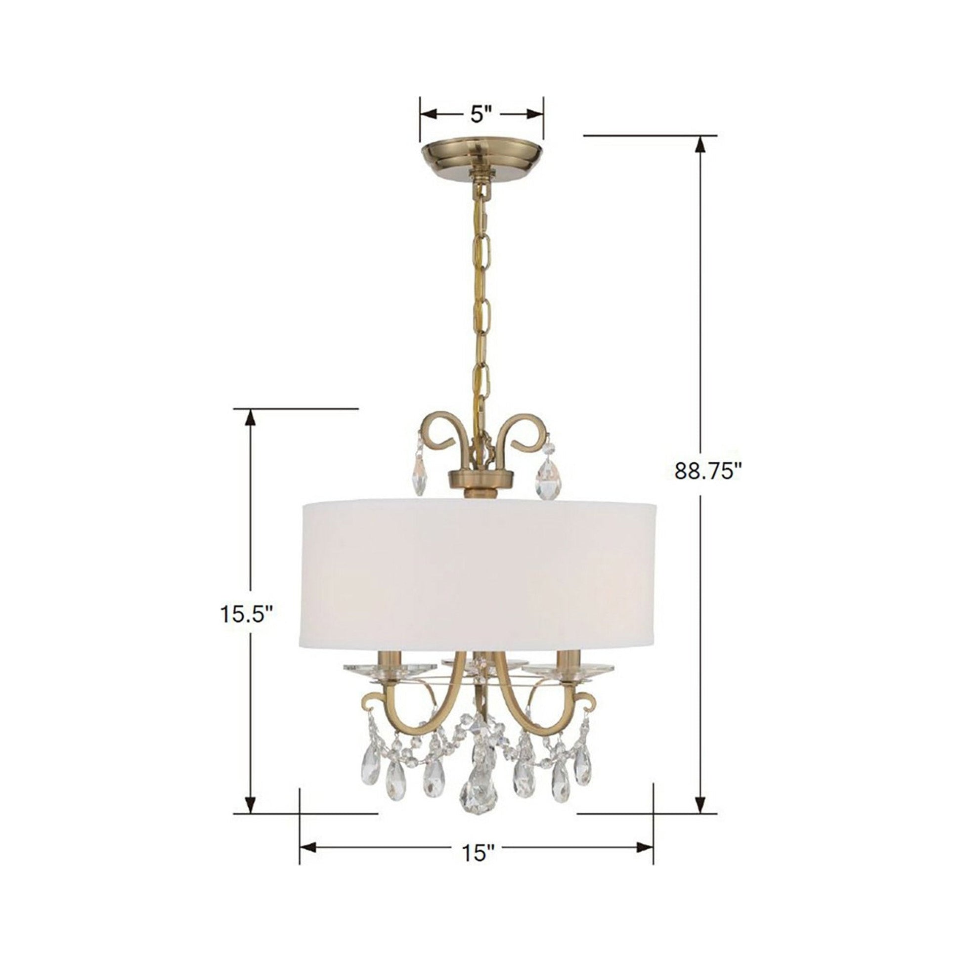 Othello Chandelier - line drawing.