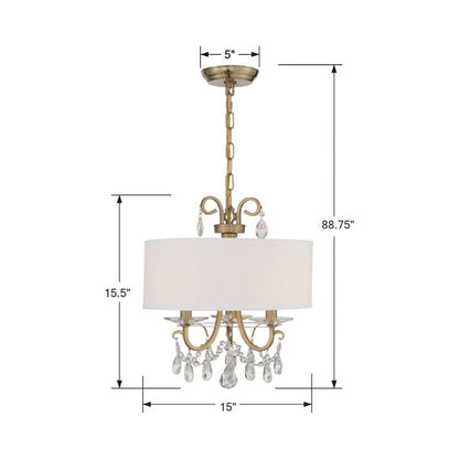 Othello Chandelier - line drawing.