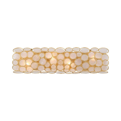 Palla Bath Wall Light in Antique Gold.