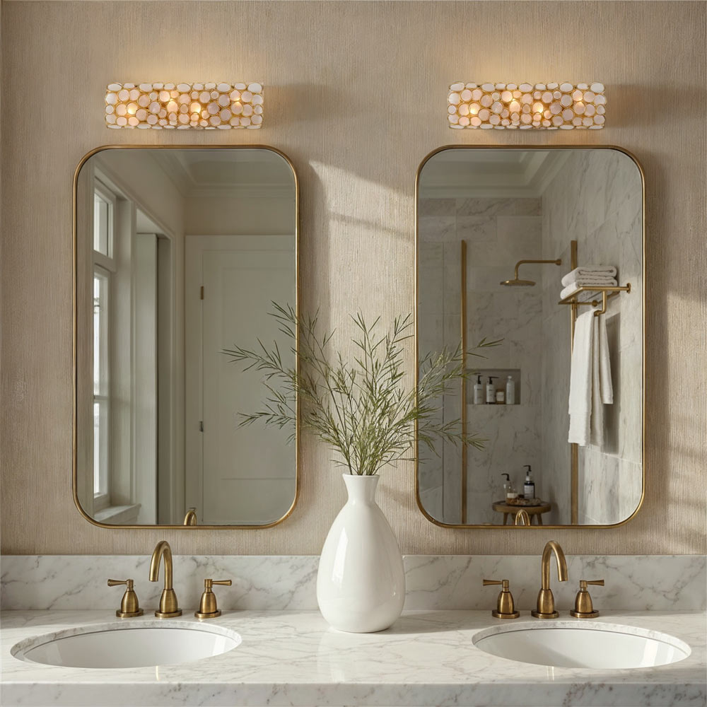Palla Bath Wall Light in bathroom.