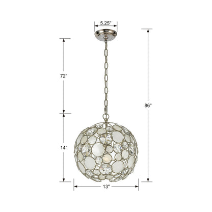 Palla Chandelier - line drawing.