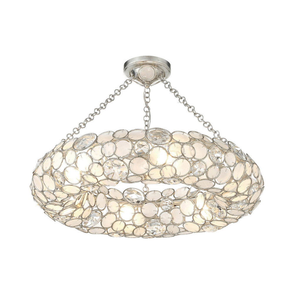 Palla Ring Semi Flush Mount Ceiling Light (6-Light).