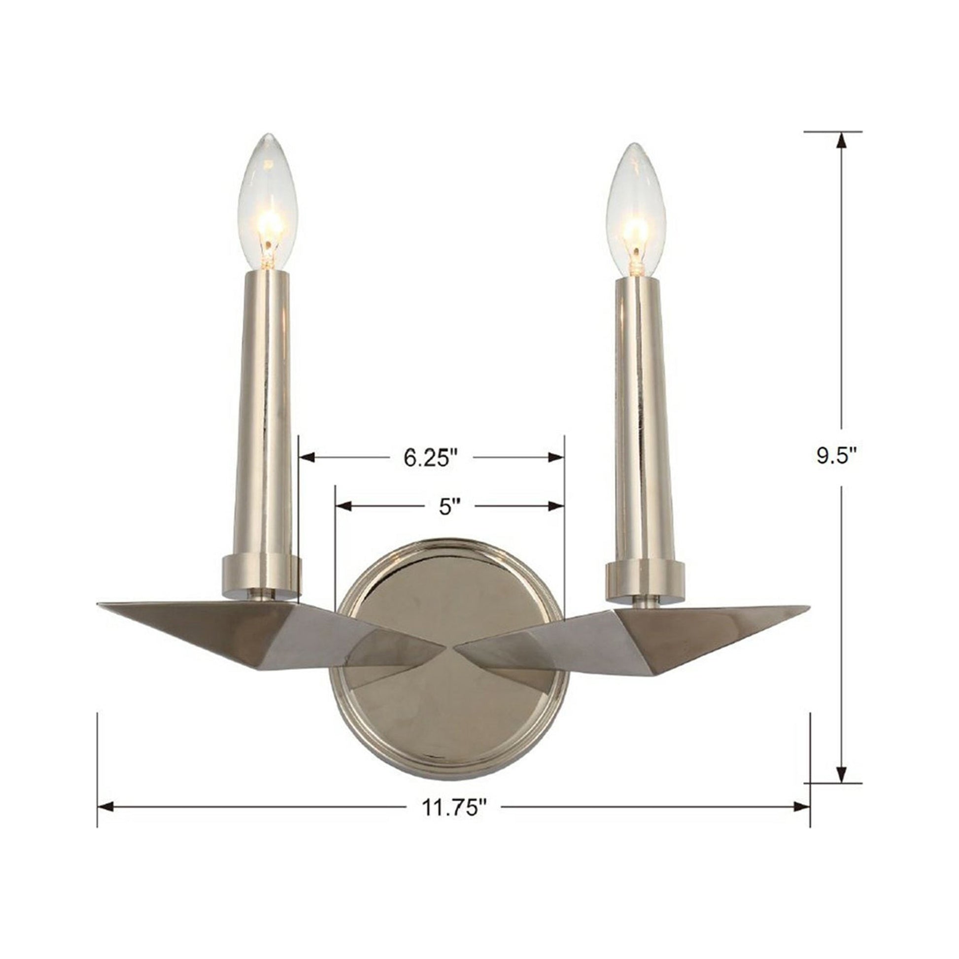 Palmer Wall Light - line drawing.