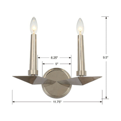 Palmer Wall Light - line drawing.