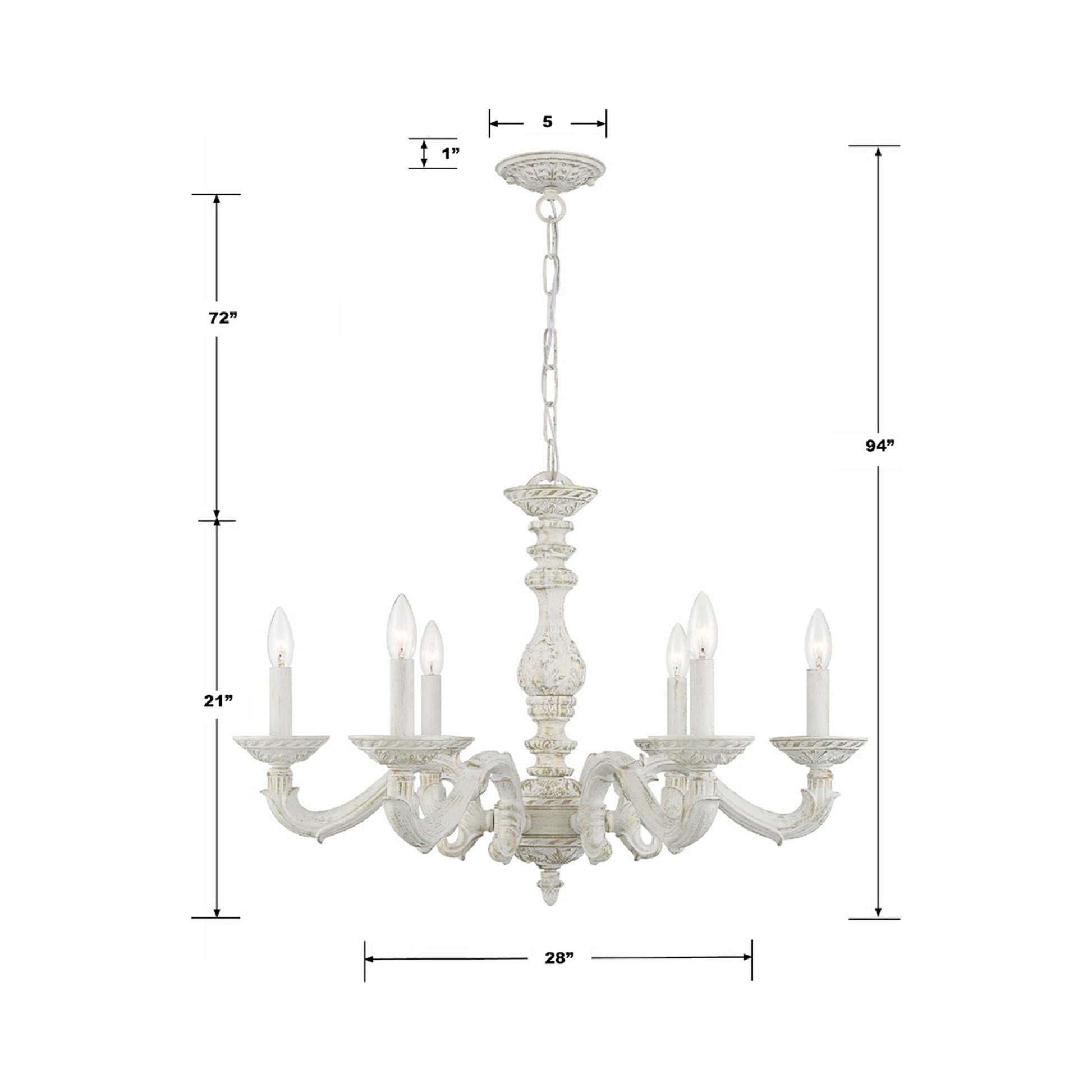 Paris Market Chandelier - line drawing.