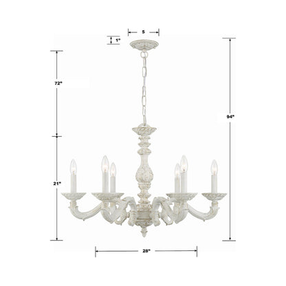 Paris Market Chandelier - line drawing.