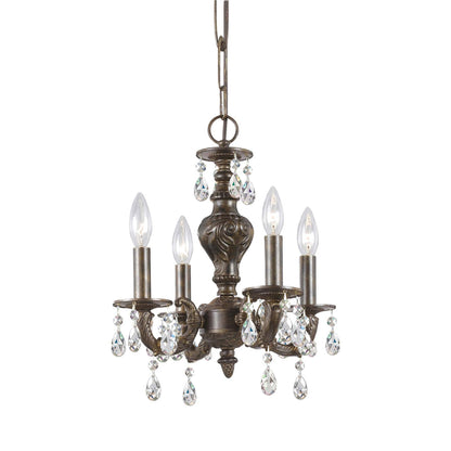 Paris Market Crystal Chandelier in Venetian Bronze (Hand Cut Crystal/Swarovski Spectra Crystal/15-Inch).