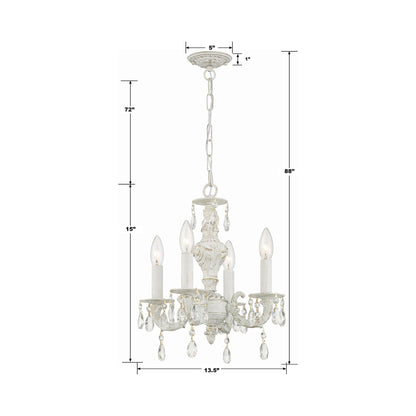 Paris Market Crystal Chandelier - line drawing.
