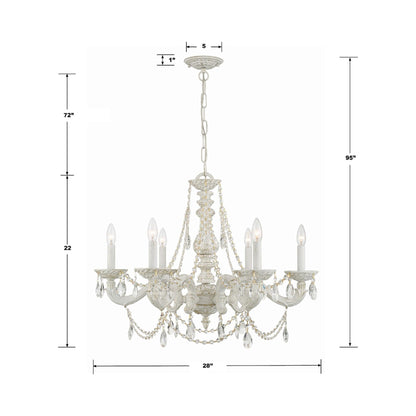 Paris Market Crystal Chandelier - line drawing.