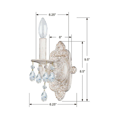 Paris Market Crystal Wall Light - line drawing.