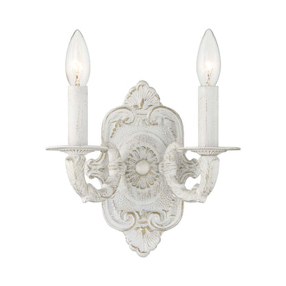 Paris Market Wall Light in Antique White (2-Light).