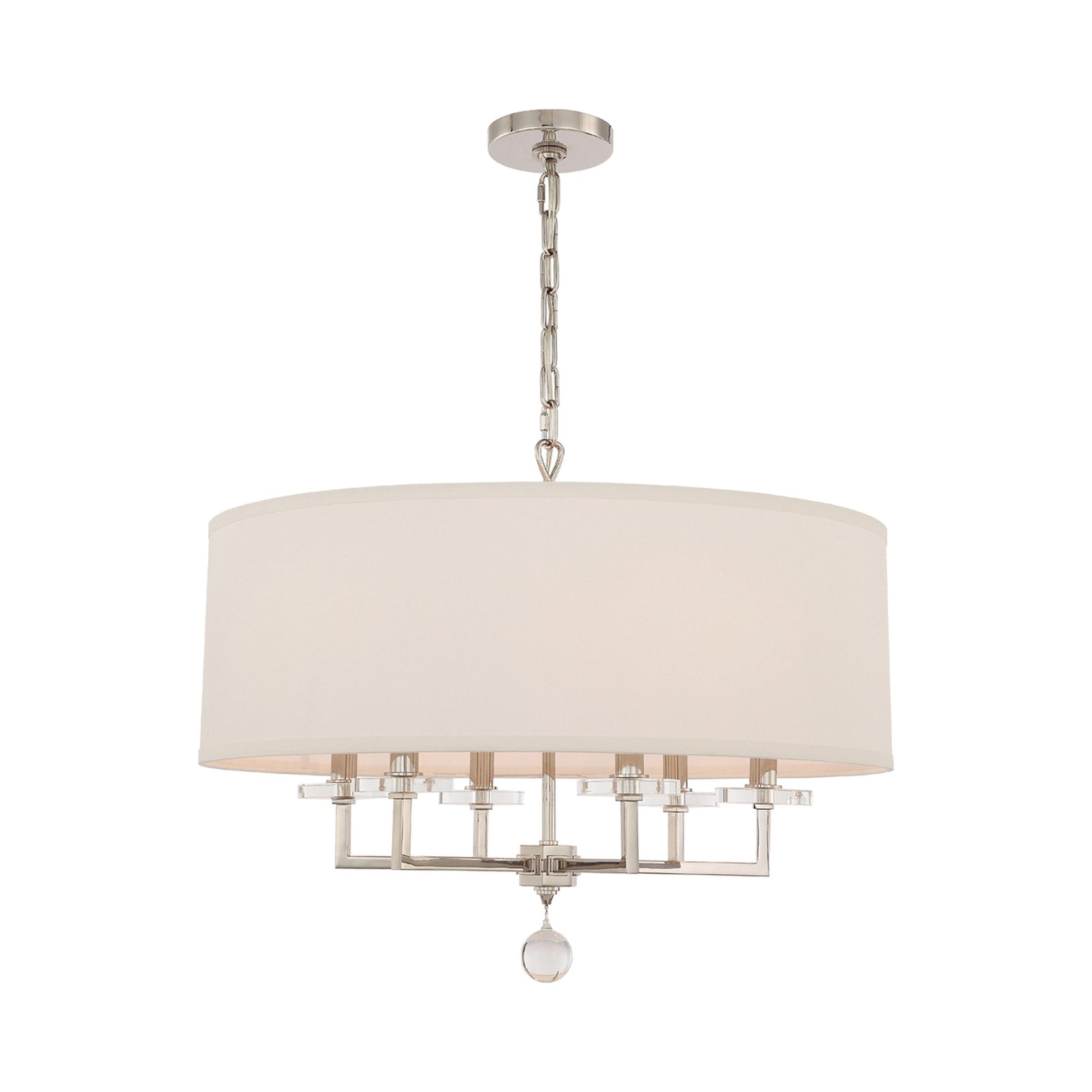 Paxton Chandelier in Polished Nickel (Round).