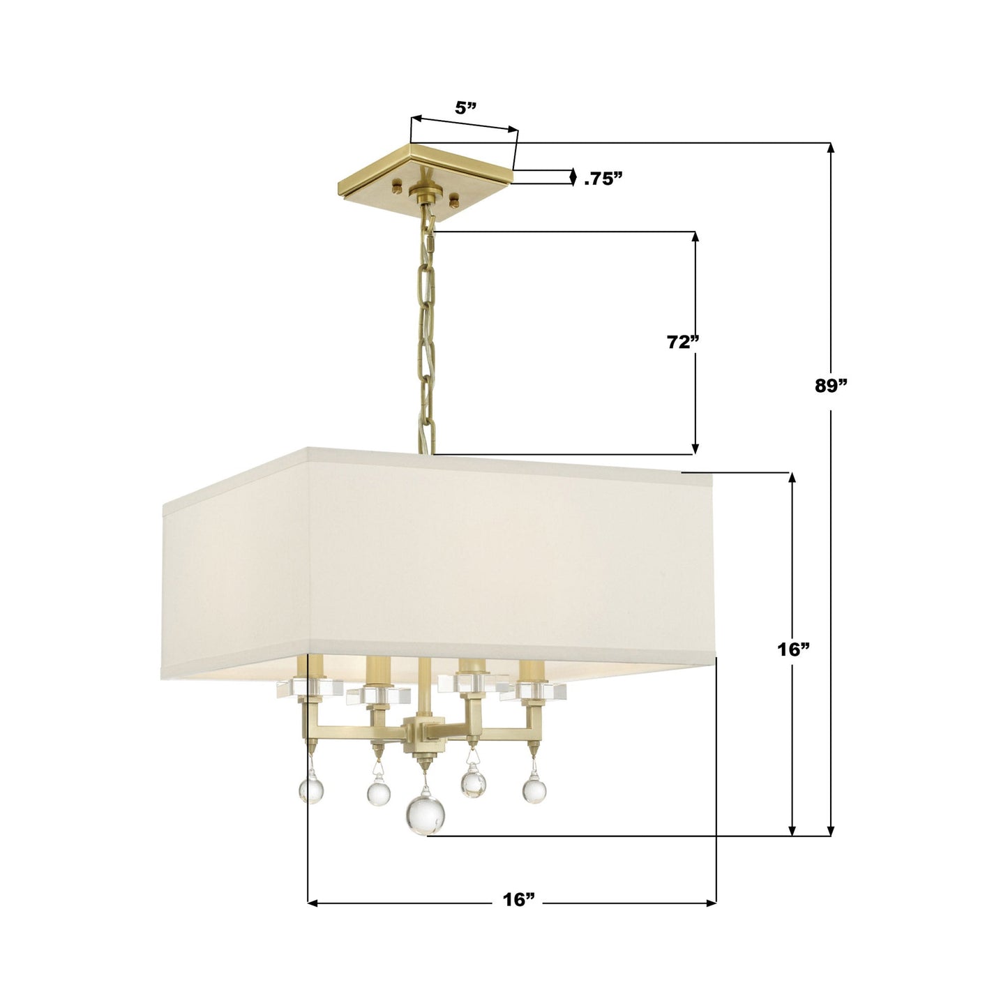 Paxton Chandelier - line drawing.