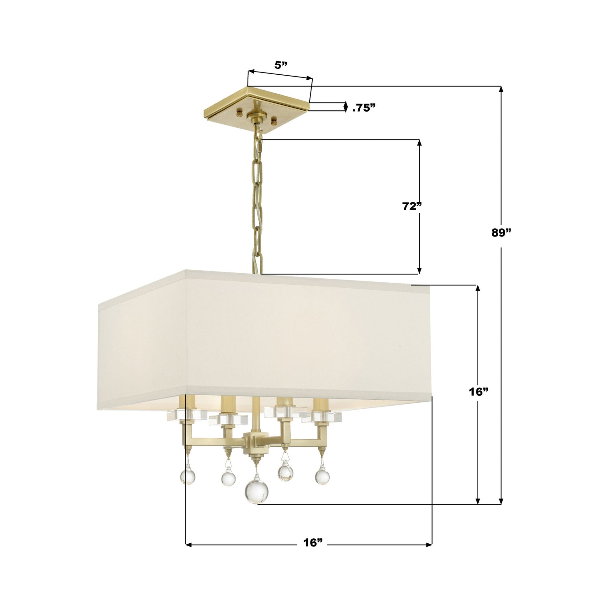 Paxton Chandelier - line drawing.