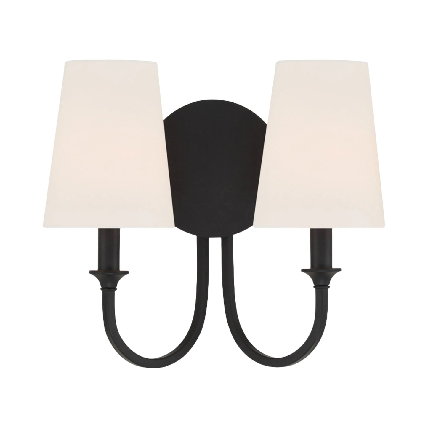 Payton Wall Light in Black Forged (2-Light).