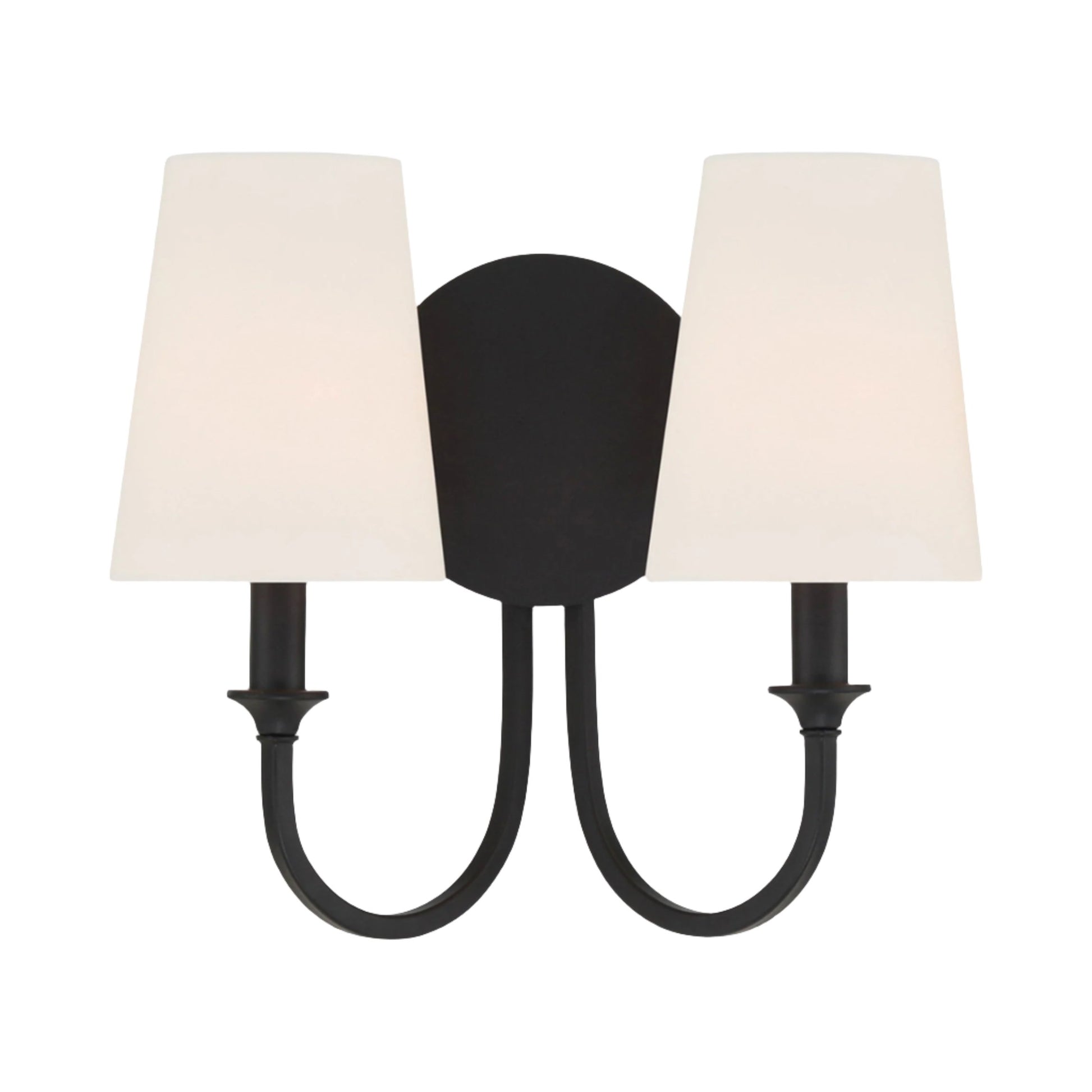 Payton Wall Light in Black Forged (2-Light).