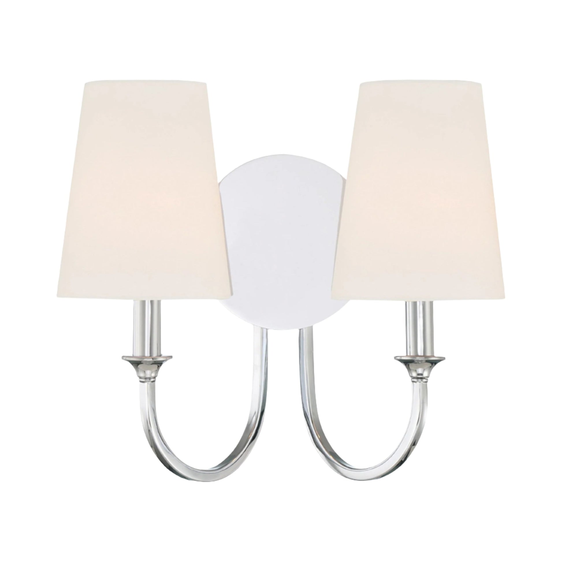 Payton Wall Light in Polished Chrome (2-Light).
