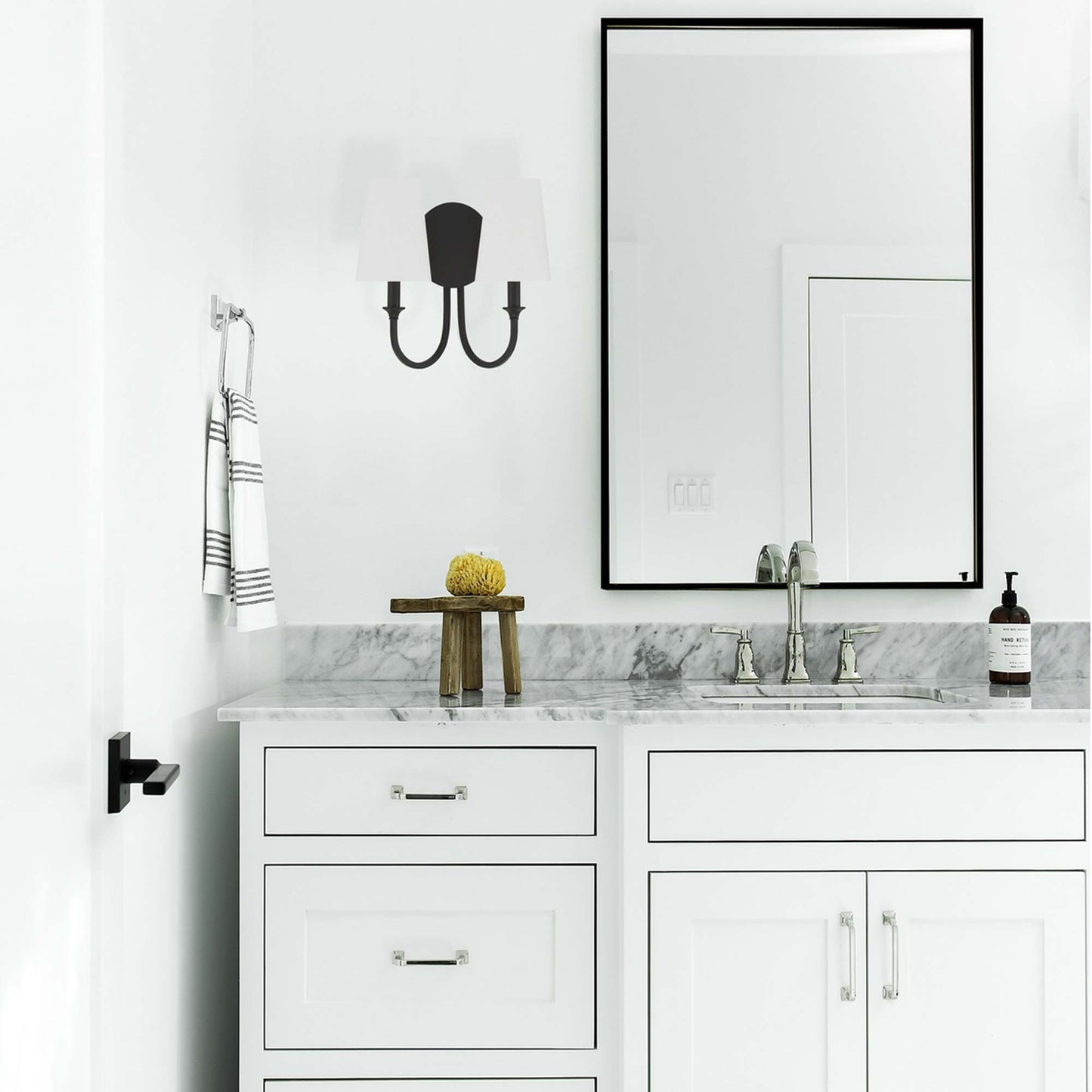 Payton Wall Light in bathroom.