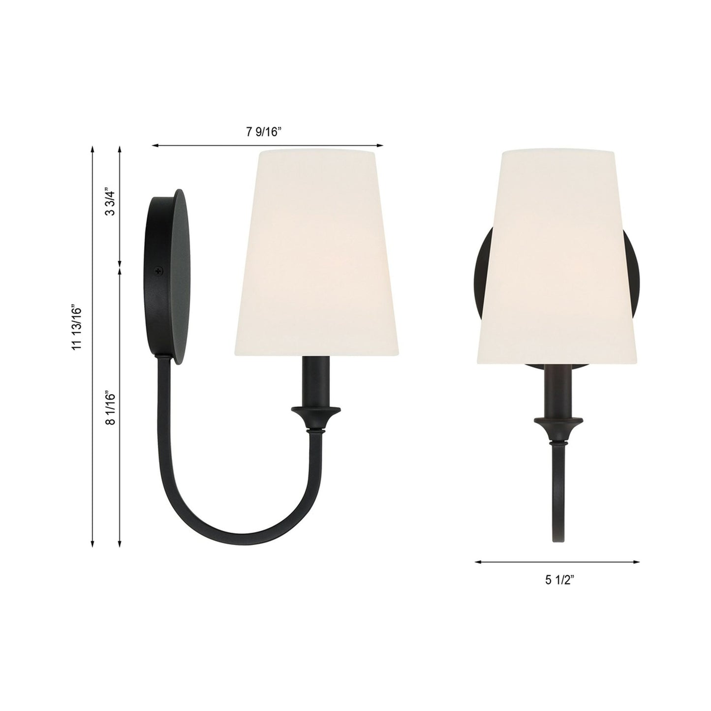 Payton Wall Light - line drawing.