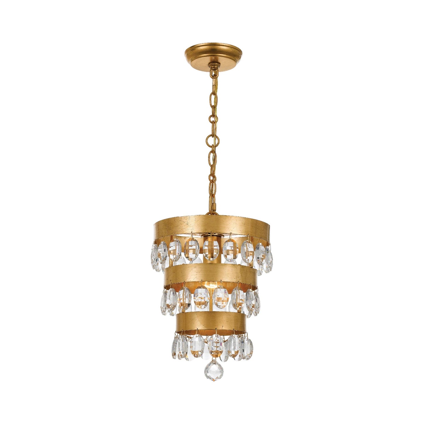 Perla Chandelier in Antique Gold (1-Light).