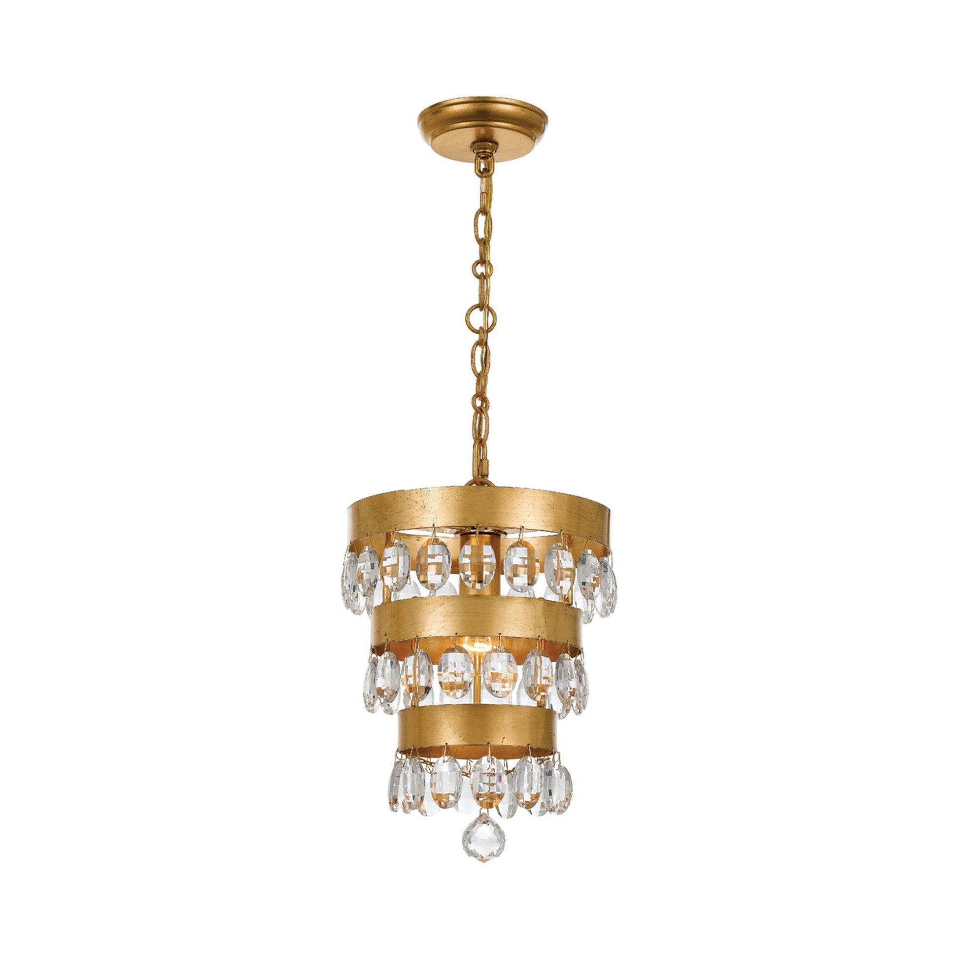 Perla Chandelier in Antique Gold (1-Light).