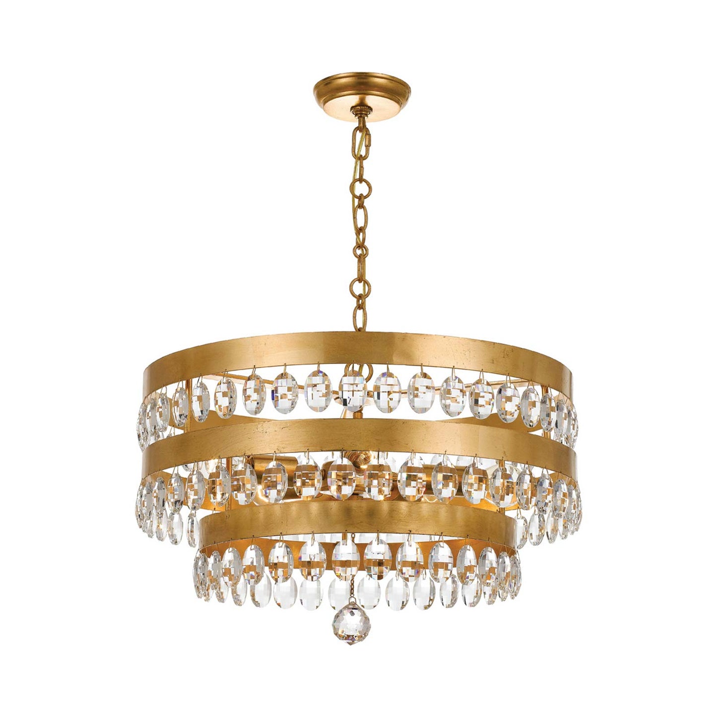 Perla Chandelier in Antique Gold (5-Light).