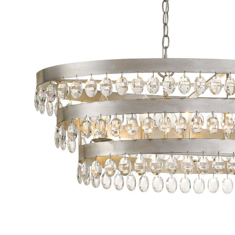 Perla Linear Chandelier in Detail.