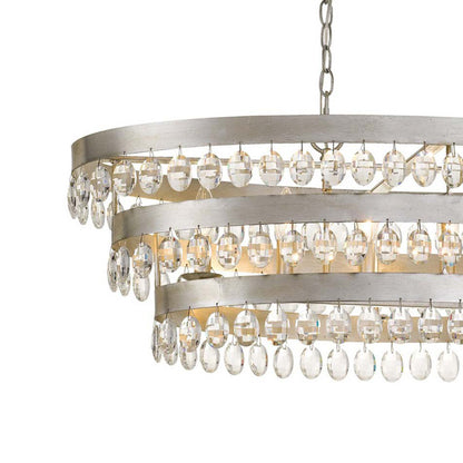 Perla Linear Chandelier in Detail.