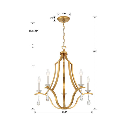 Perry Chandelier - line drawing.