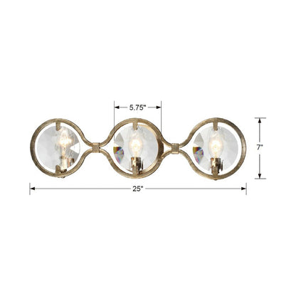 Quincy Bath Wall Light - line drawing.