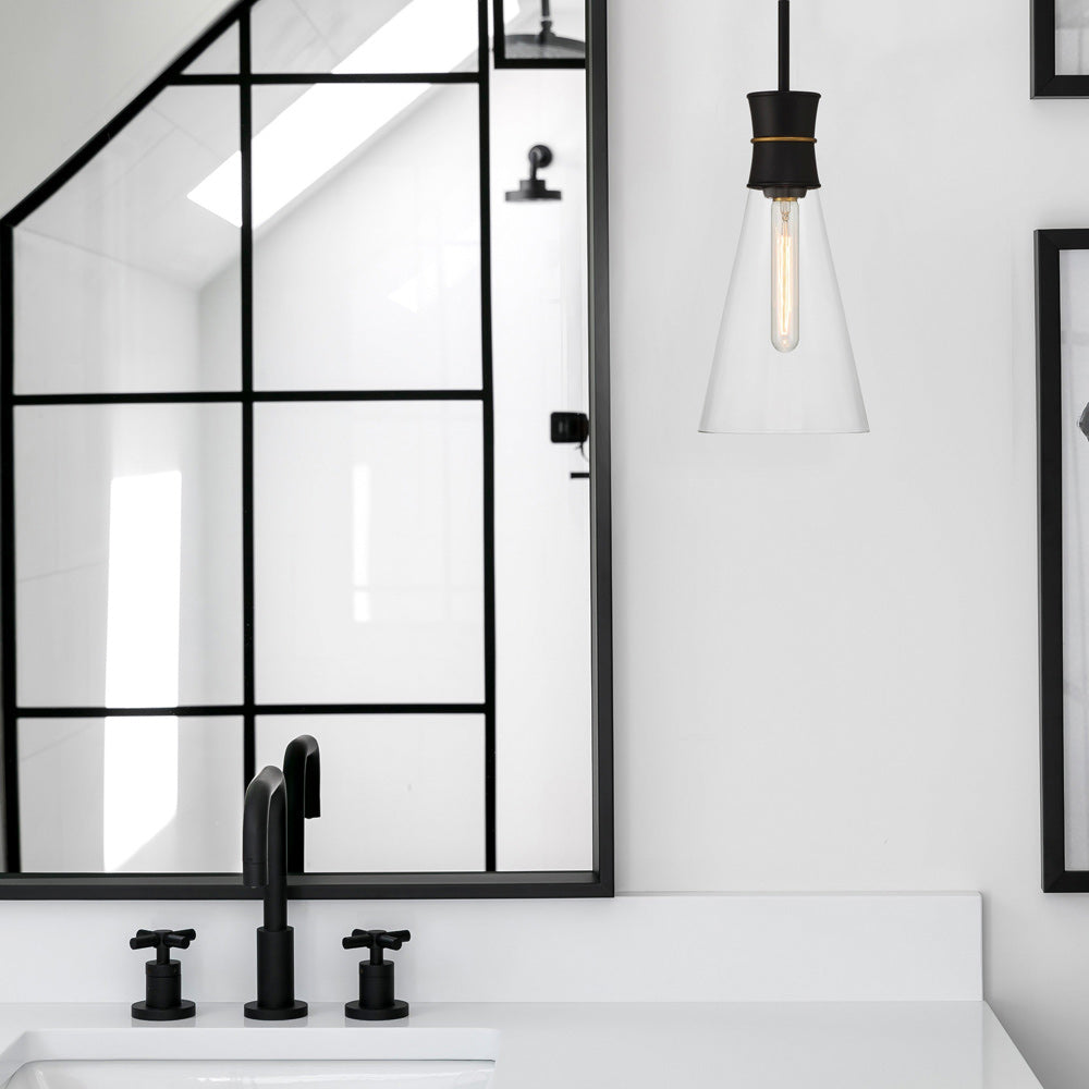 Quinn Wall Light in bathroom.
