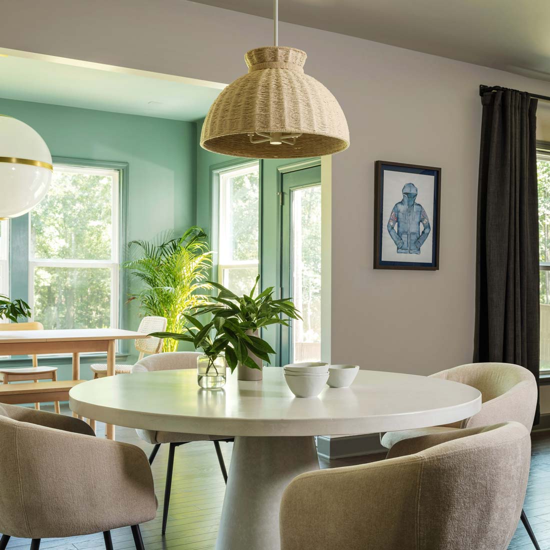 Reese Pendant Light in living room.