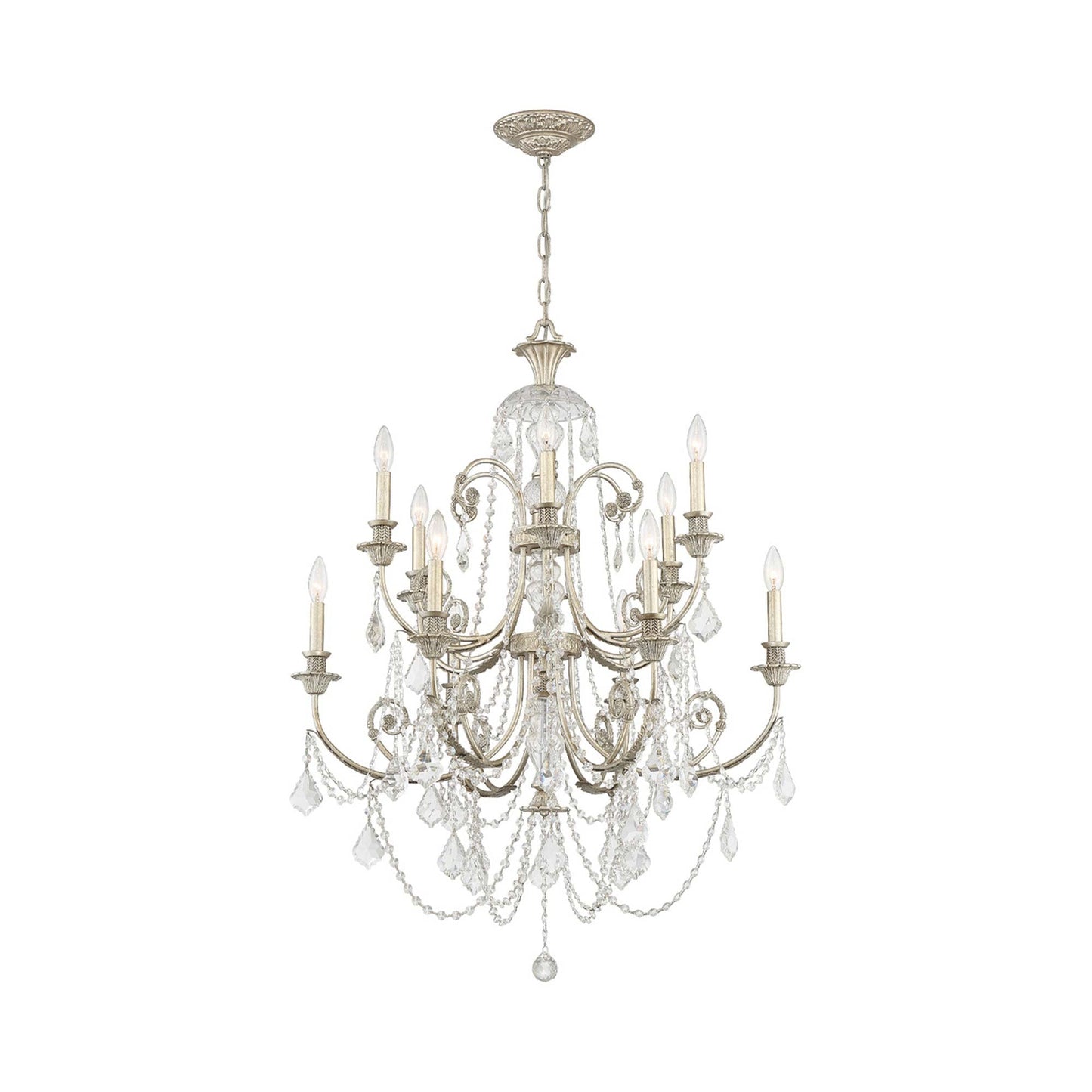 Regis Chandelier in Olde Silver (12-Light).