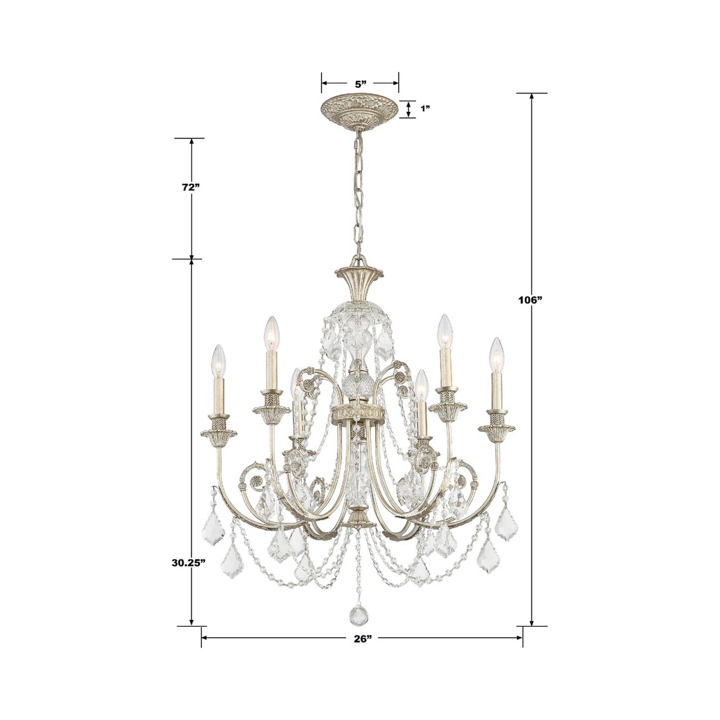 Regis Chandelier - line drawing.
