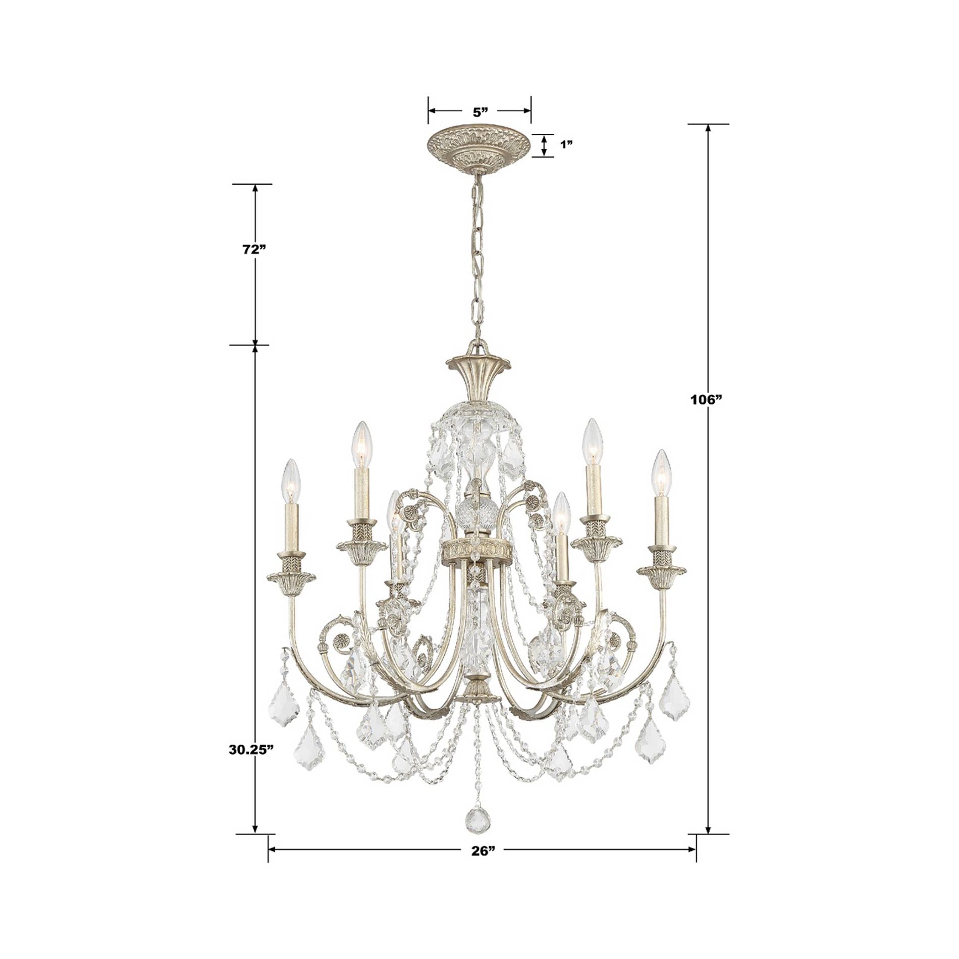Regis Chandelier - line drawing.