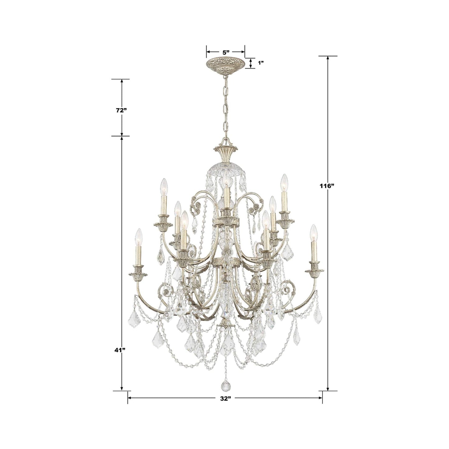 Regis Chandelier - line drawing.