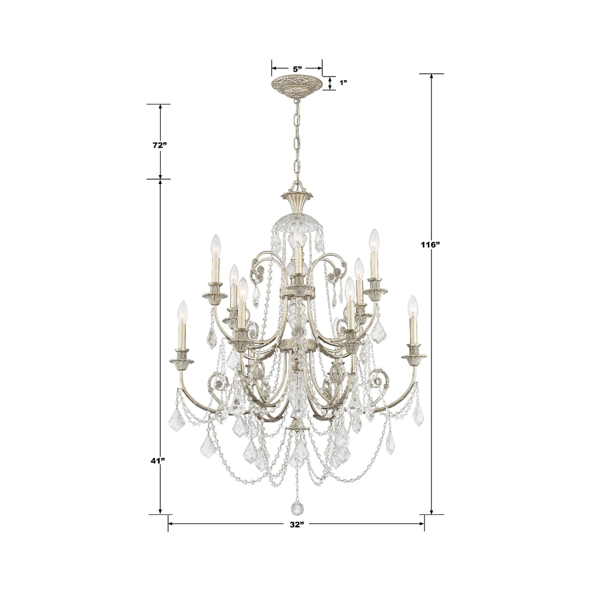 Regis Chandelier - line drawing.
