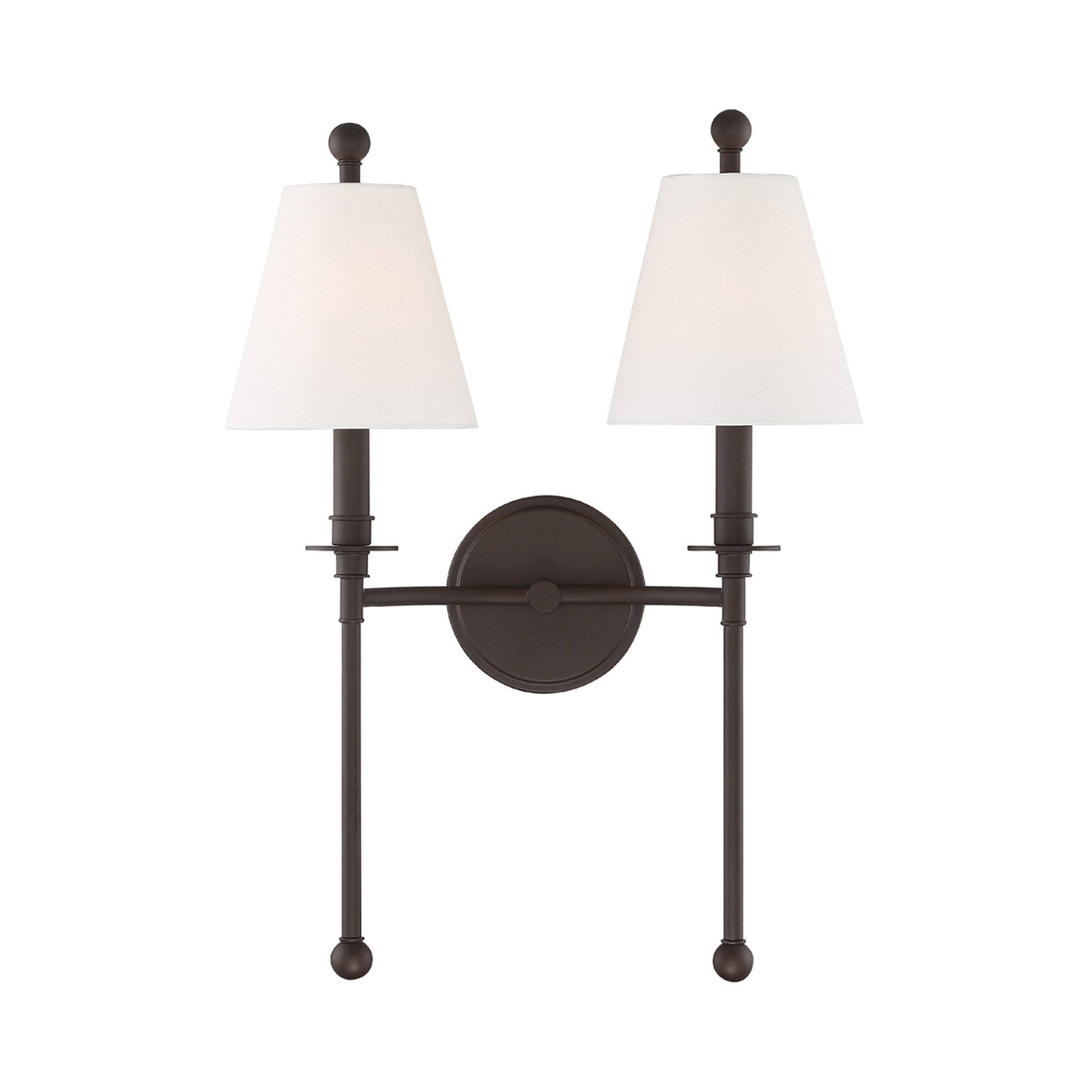 Riverdale Wall Light in Dark Bronze (2-Light).