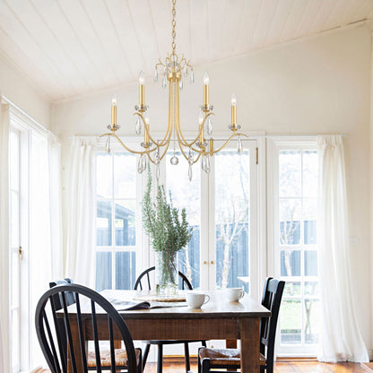 Rollins Multi Light Chandelier in dining room.