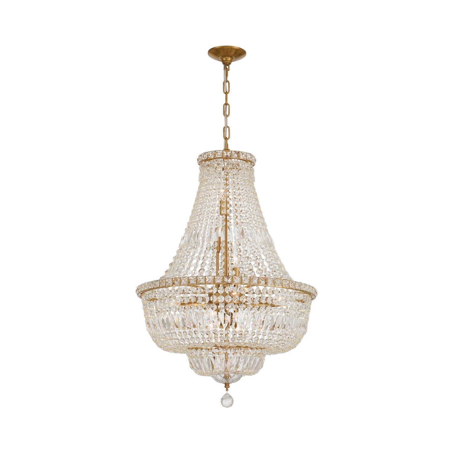 Roslyn Chandelier Aged Brass (9-Light).