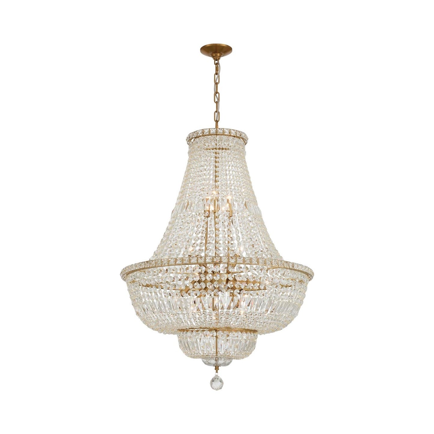 Roslyn Chandelier Aged Brass (15-Light).