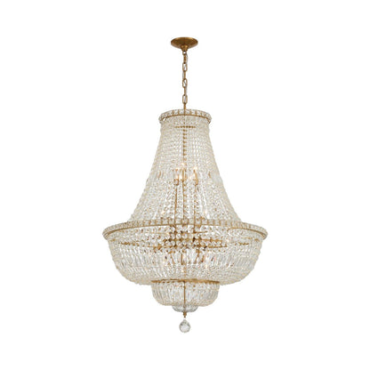 Roslyn Chandelier Aged Brass (15-Light).