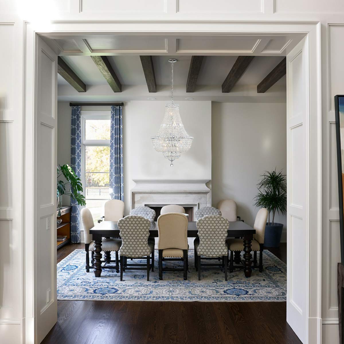 Roslyn Chandelier in dining room.