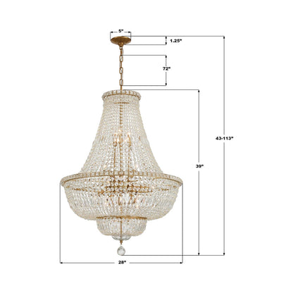 Roslyn Chandelier - line drawing.